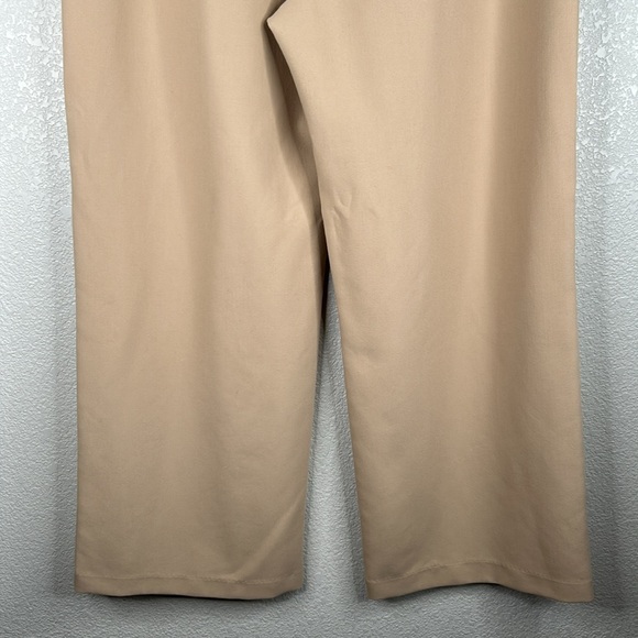 Abercrombie & Fitch Tan Pleated Wide Leg with Pockets Dress Pants Size Large - Picture 7 of 9